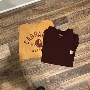Medium carhart long sleeve shirts